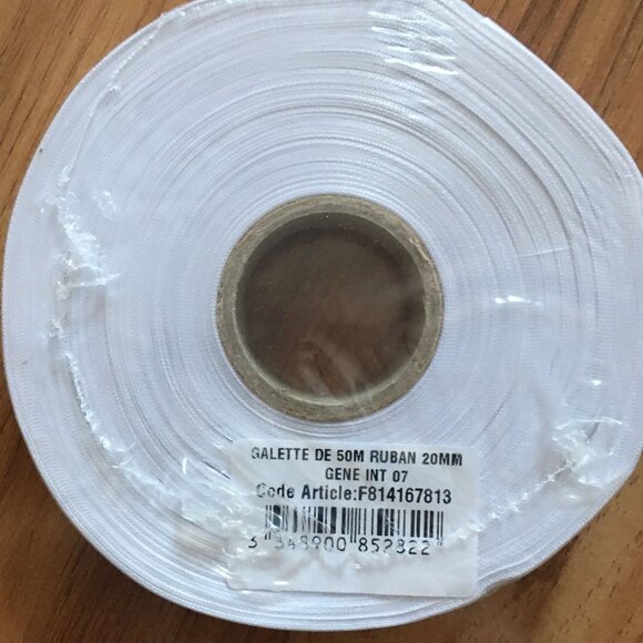 Dior Ribbon Full Roll Sealed 50M x 20mm White - Picture 2 of 2